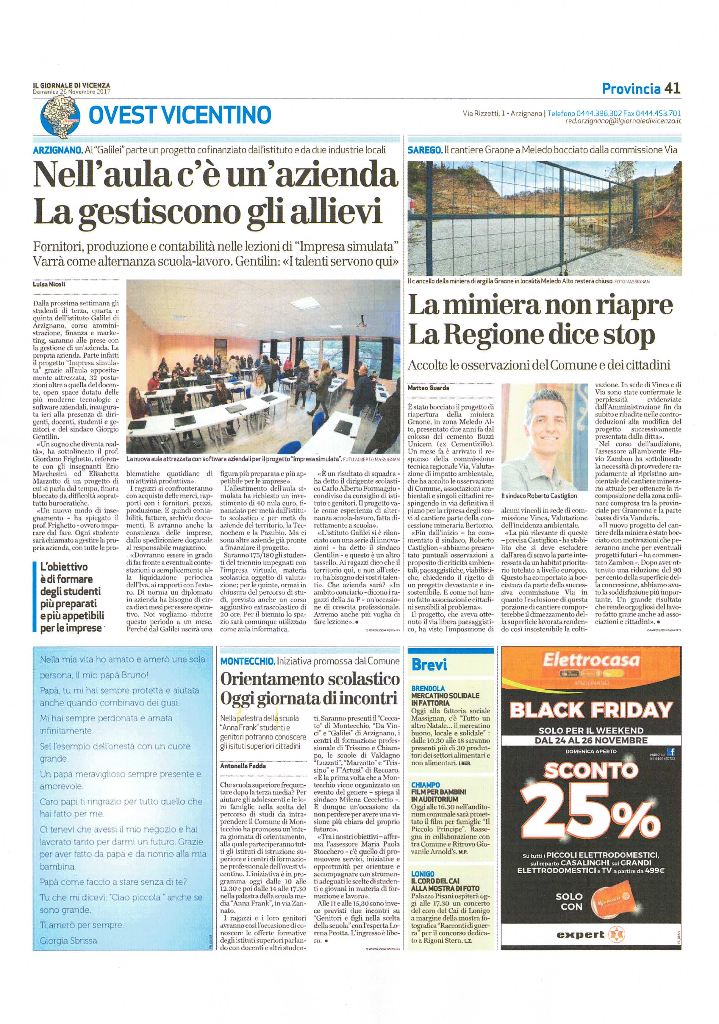Il Giornale di Vicenza 20171126